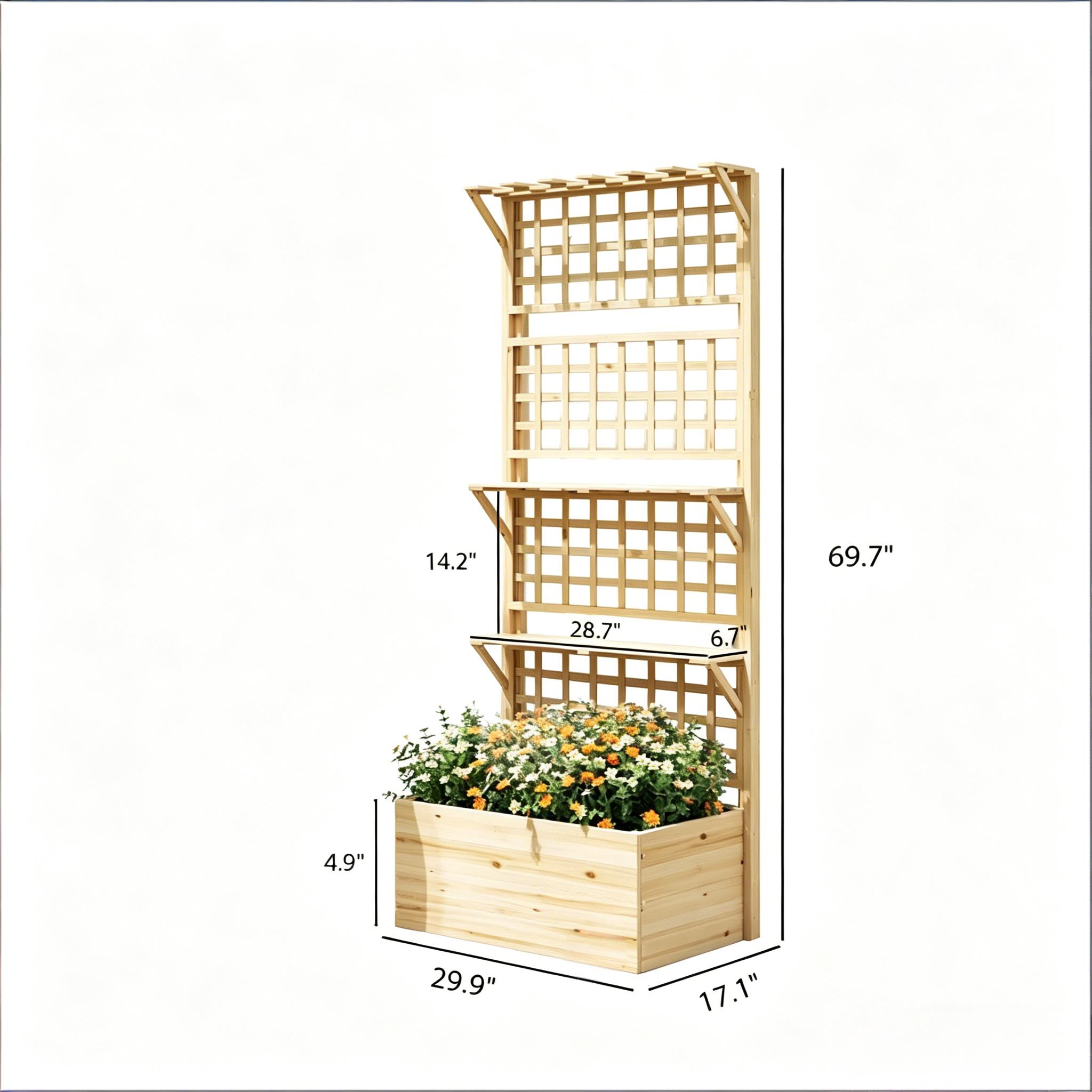 Raised Bed Planter Box - Jardinière surélevée en bois, Bac à