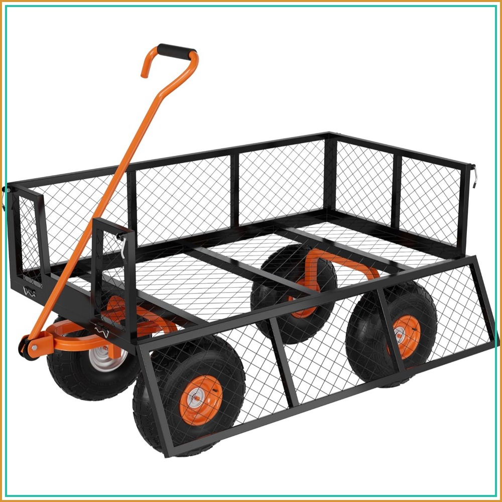 Gardening Tools Images - Chariot de jardin en acier robuste