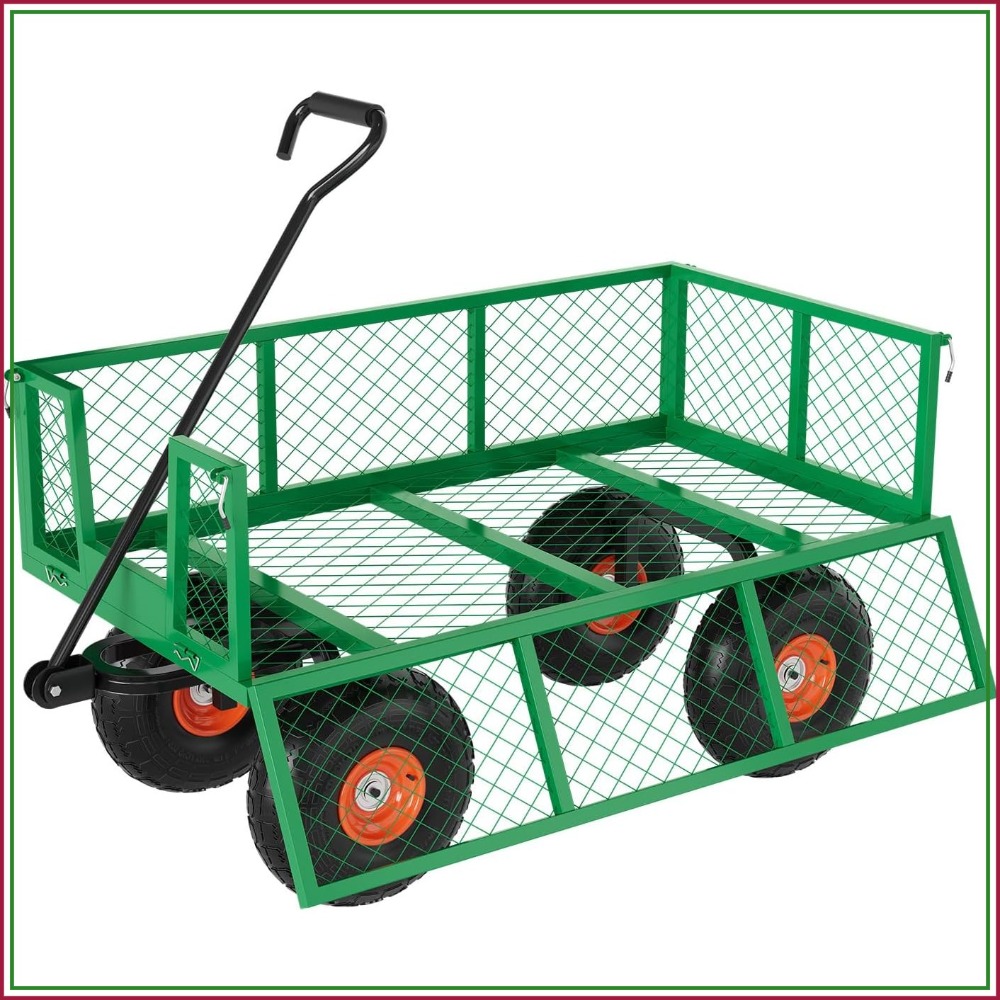 Gardening Tools Images - Chariot de jardin en acier robuste,