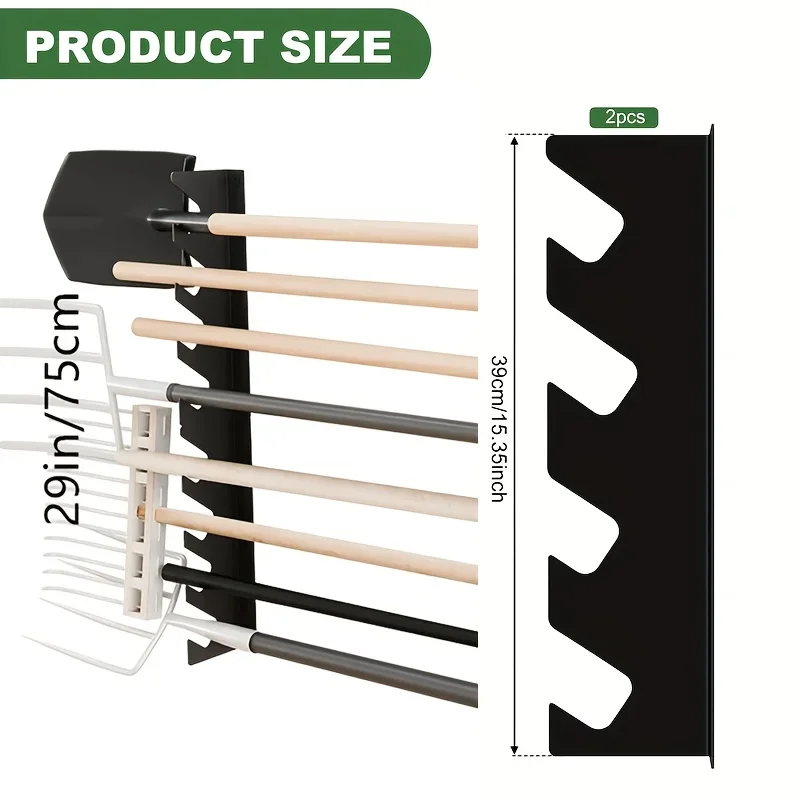 Gardening Tools Organizer - Support mural robuste en métal pour