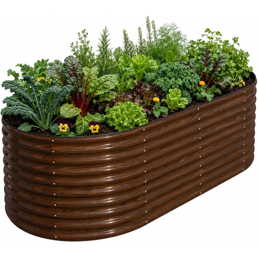 Raised Bed Planter Box - Jardinière surélevée ovale de 36 pouces