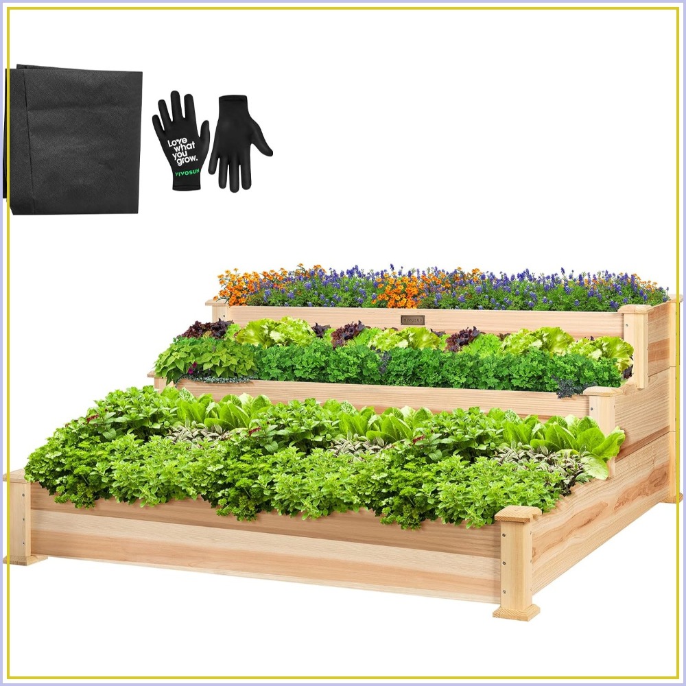 Gardening Tools Images - Jardinière surélevée à 3 niveaux en