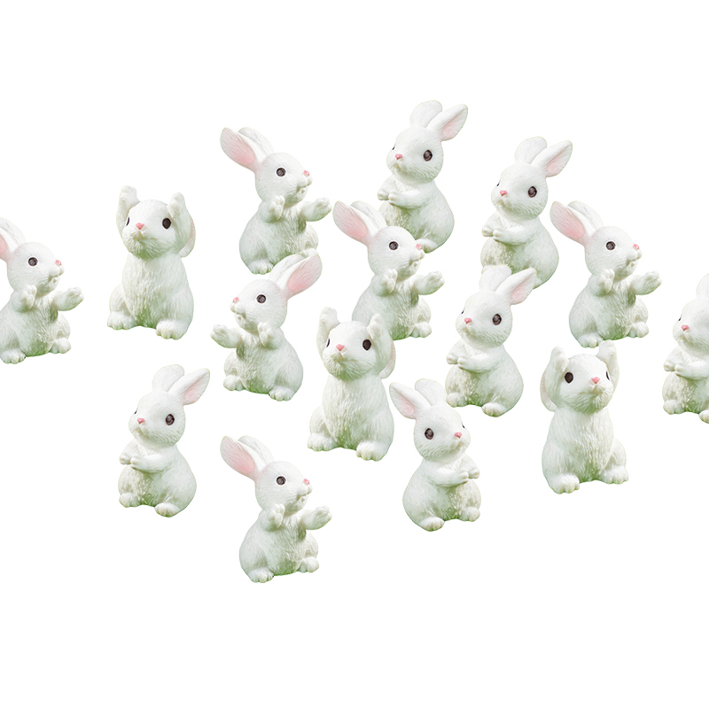 Gardening Tools Cute - Mini lapin miniature en résine, Figurines