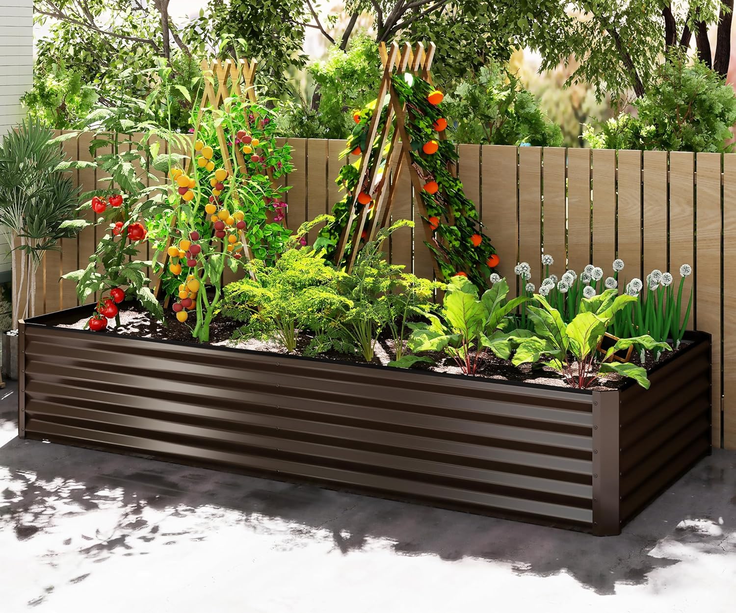 Raised Bed Planter Box - Bac à légumes surélevé galvanisé 8x4x1,5