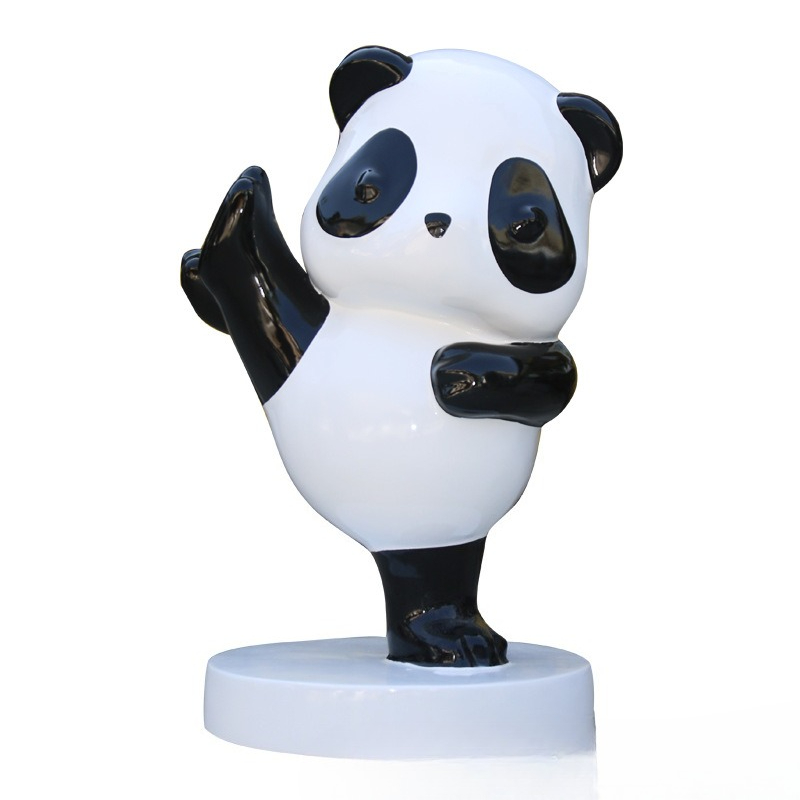 Gardening Tools Cartoon - Grande sculpture de panda de simulation,