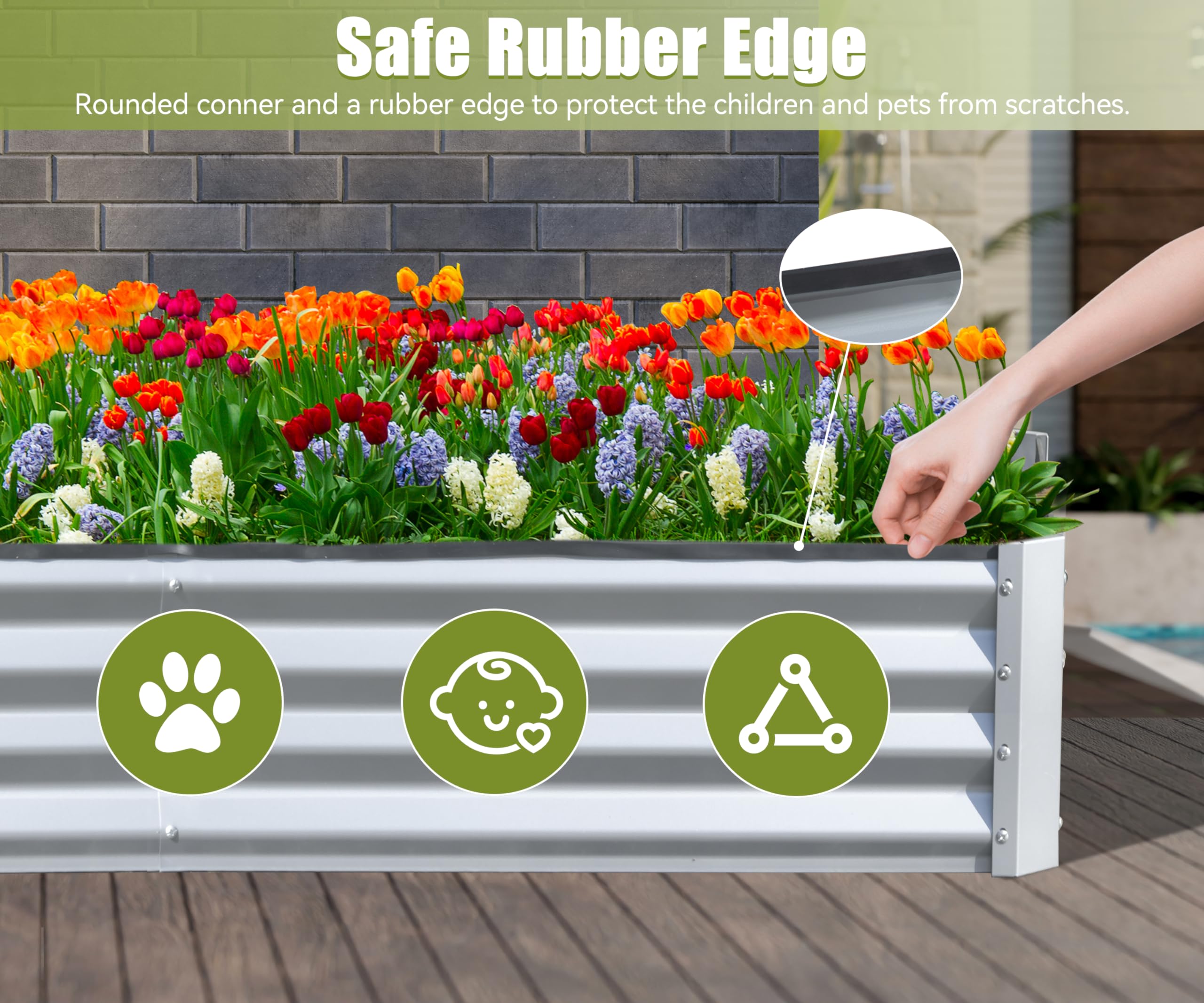 Bac à légumes surélevé galvani - Raised Bed Planter Box avis et prix