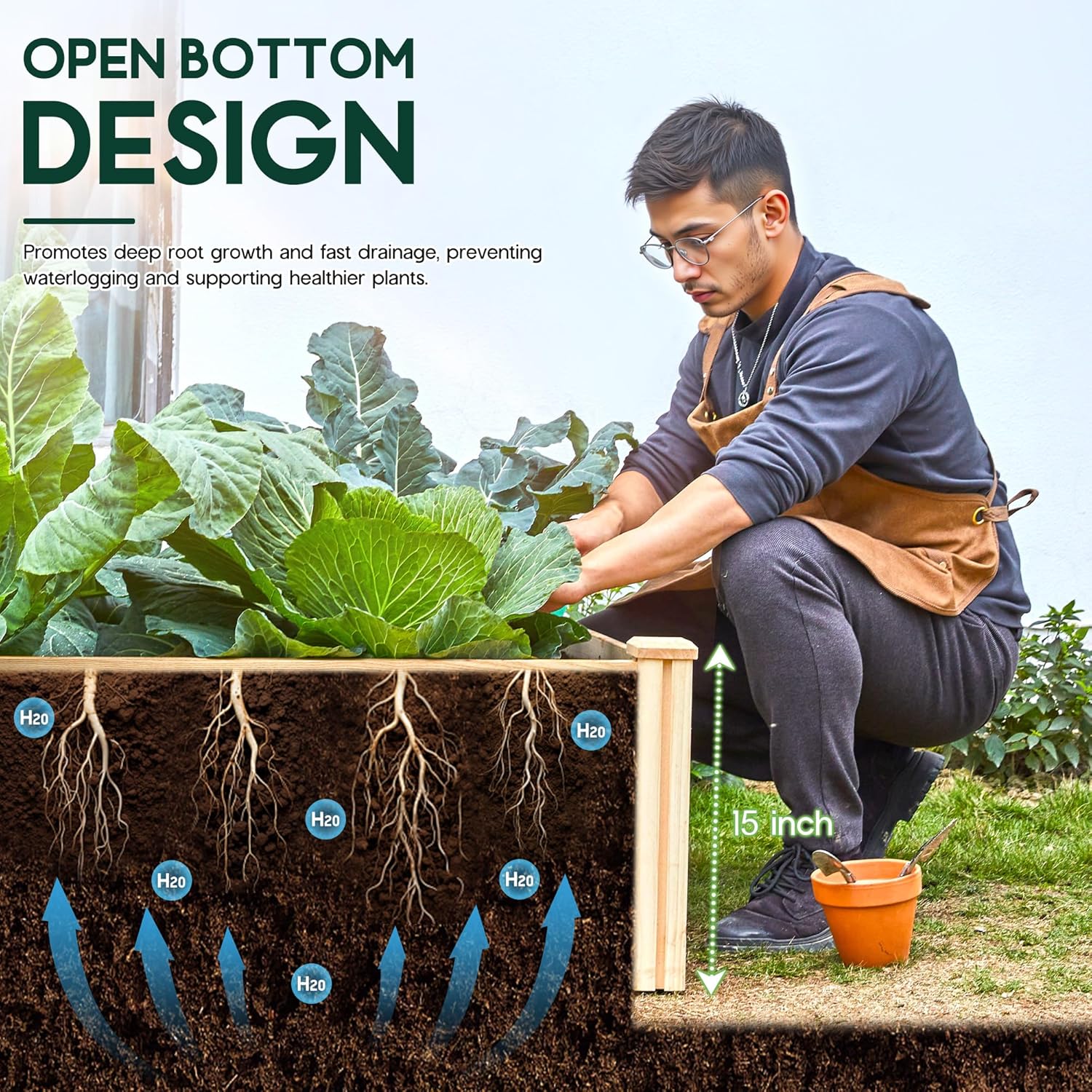 Bac à légumes surélevé en bois - Raised Bed Planter Box avis et prix