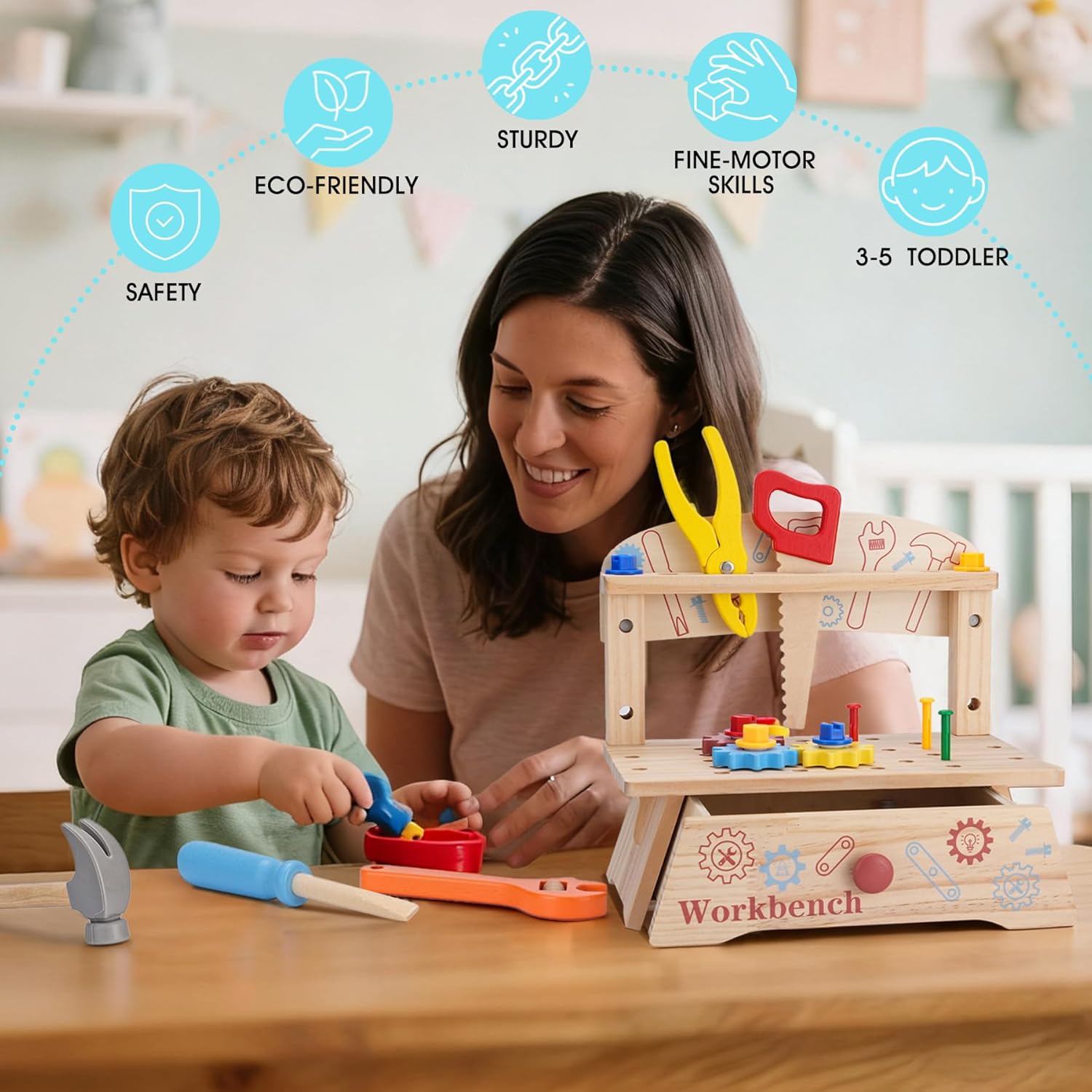 Banc à outils en bois pour enf - Gardening Tools Kids Set avis et prix