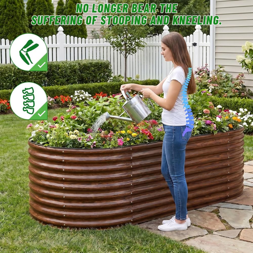 Jardinière surélevée ovale de  - Raised Bed Planter Box avis et prix