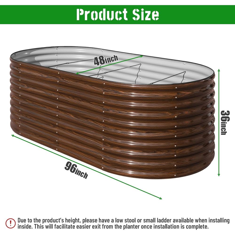 Jardinière surélevée ovale de  - Raised Bed Planter Box avis et prix
