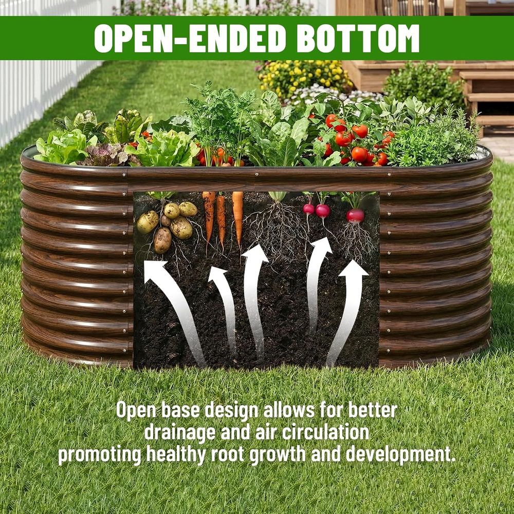 Jardinière surélevée ovale de  - Raised Bed Planter Box avis et prix