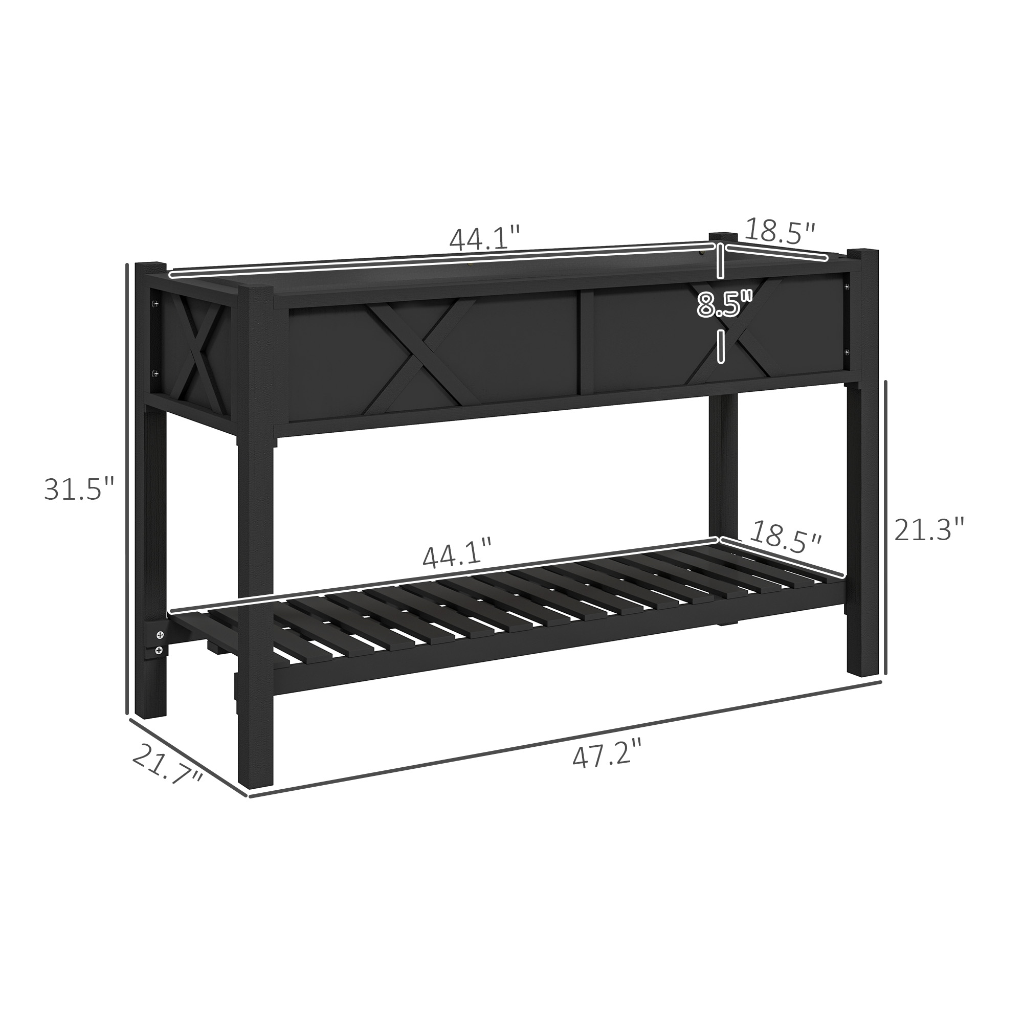 Jardinière surélevée en bois,  - Raised Bed Planter Box avis et prix
