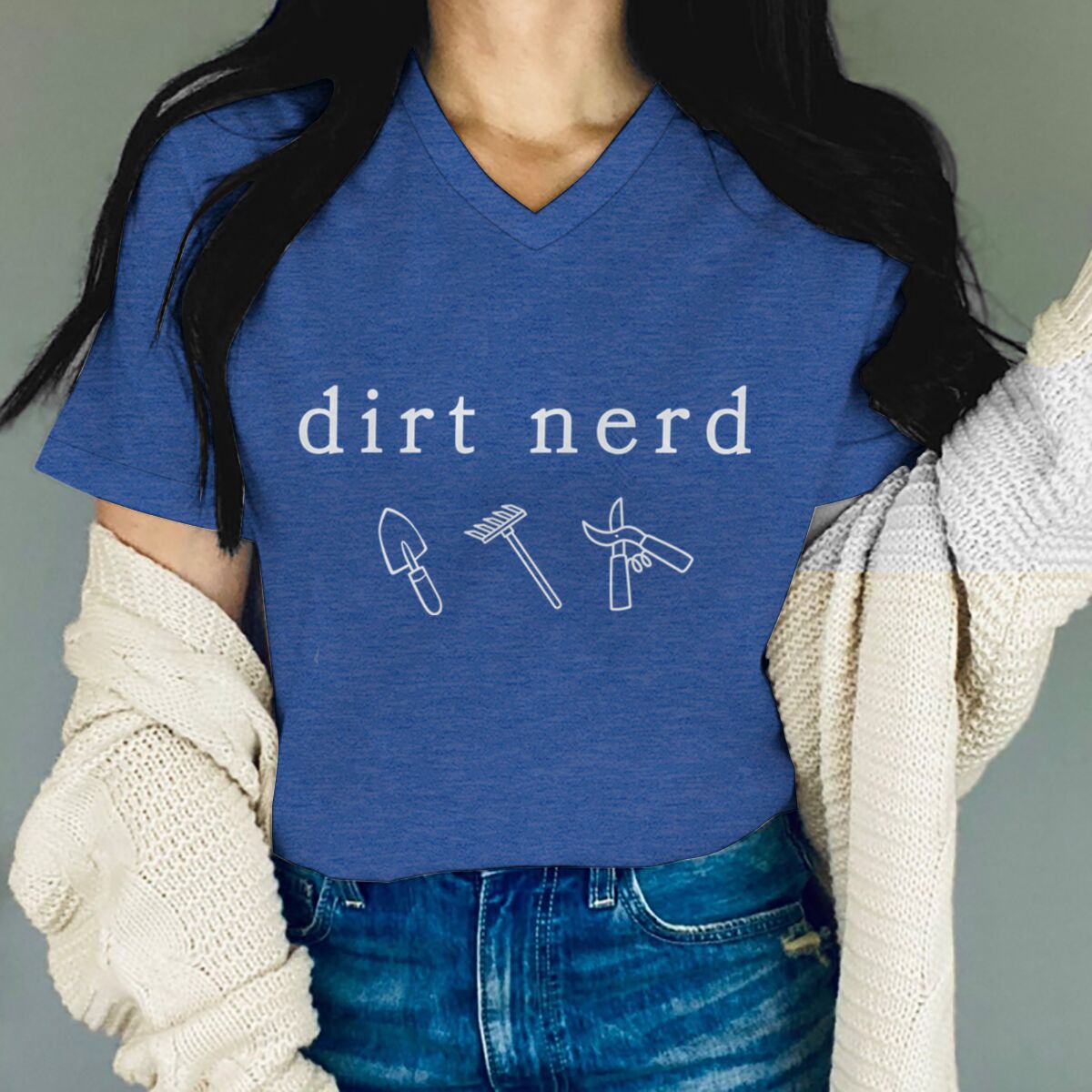 T-shirt graphique Dirt Nerd Ga - Gardening Tools Cartoon avis et prix
