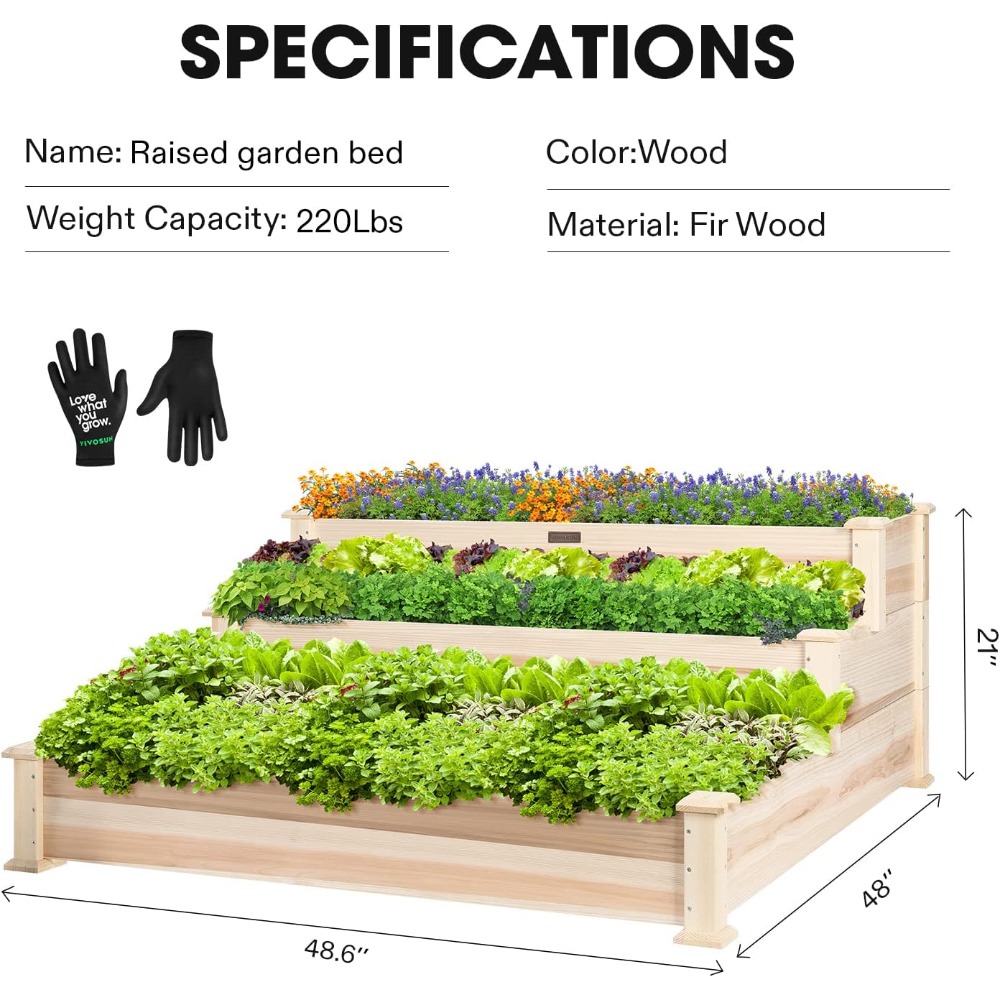Jardinière surélevée à 3 nivea - Gardening Tools Images avis et prix