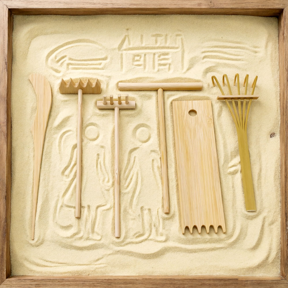 Kit de 6 râteaux à sable en ba - Gardening Tools Drawing avis et prix
