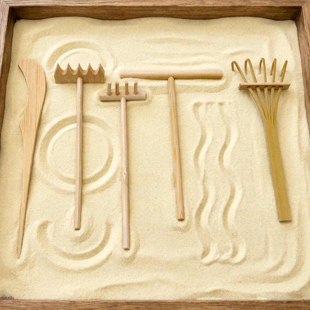 Kit de 6 râteaux à sable en ba - Gardening Tools Drawing avis et prix