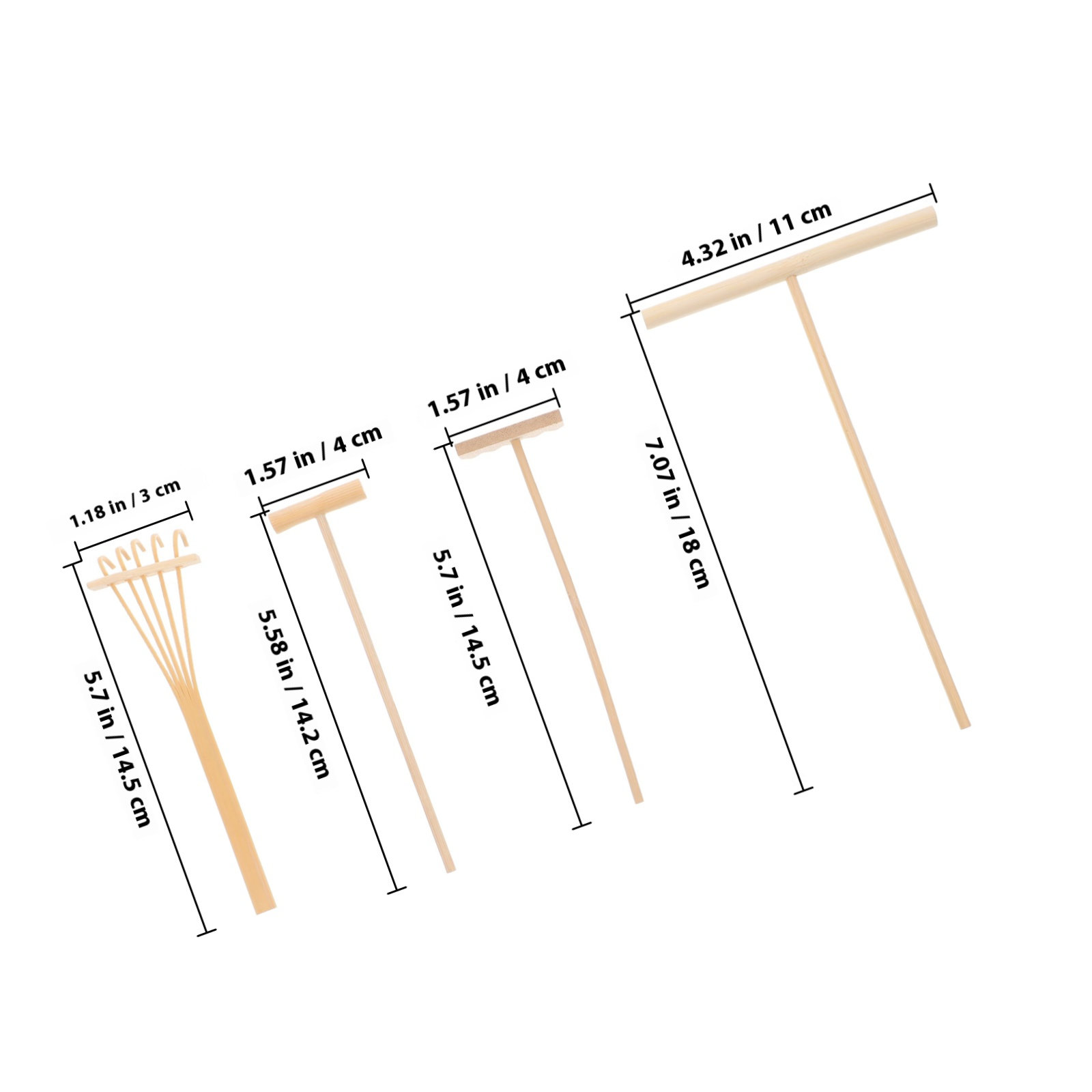 Lot de 4 râteaux en bambou, mi - Gardening Tools Drawing avis et prix