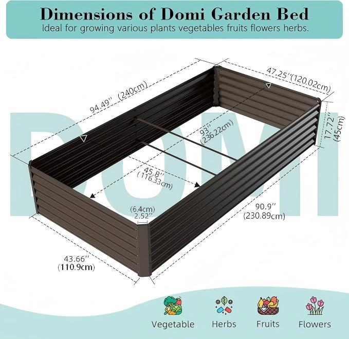 Bac à légumes surélevé galvani - Raised Bed Planter Box avis et prix
