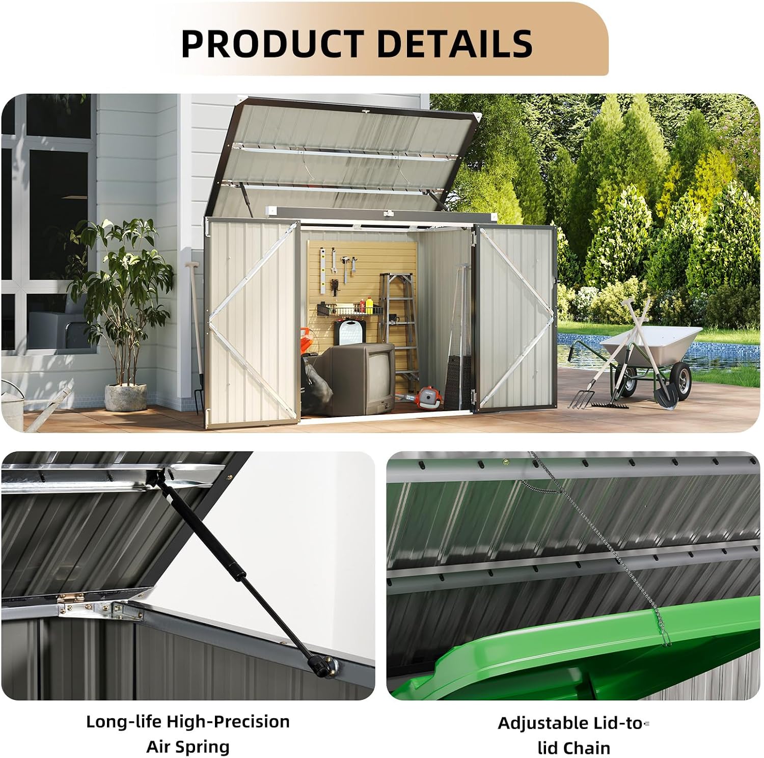 Abri de rangement extérieur po - Gardening Tools Organizer avis et prix